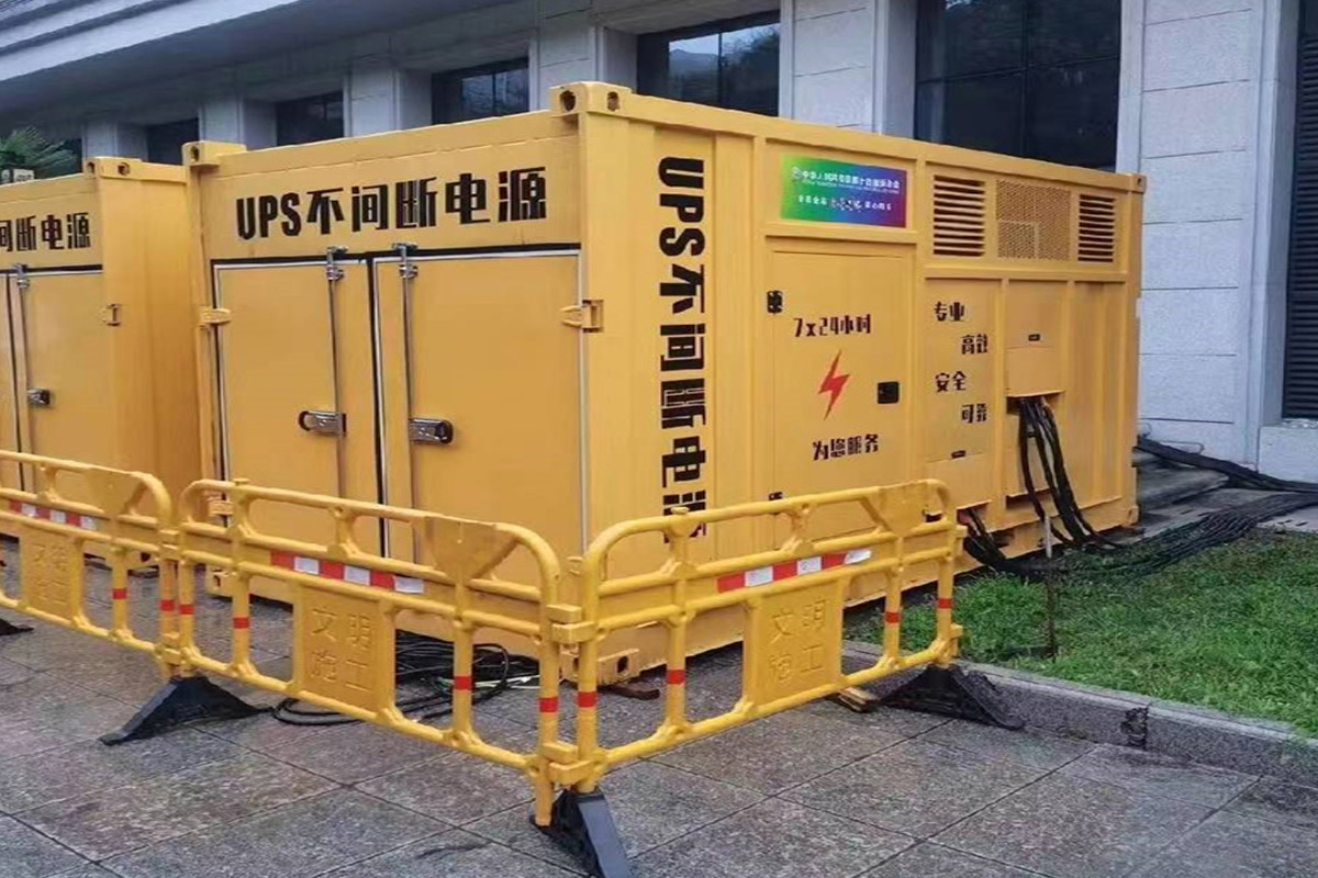 开原发电机租赁施工现场