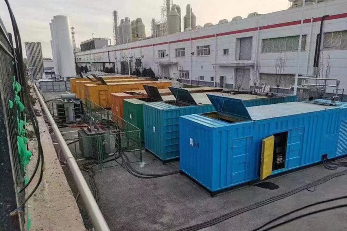 开原发电机租赁施工现场